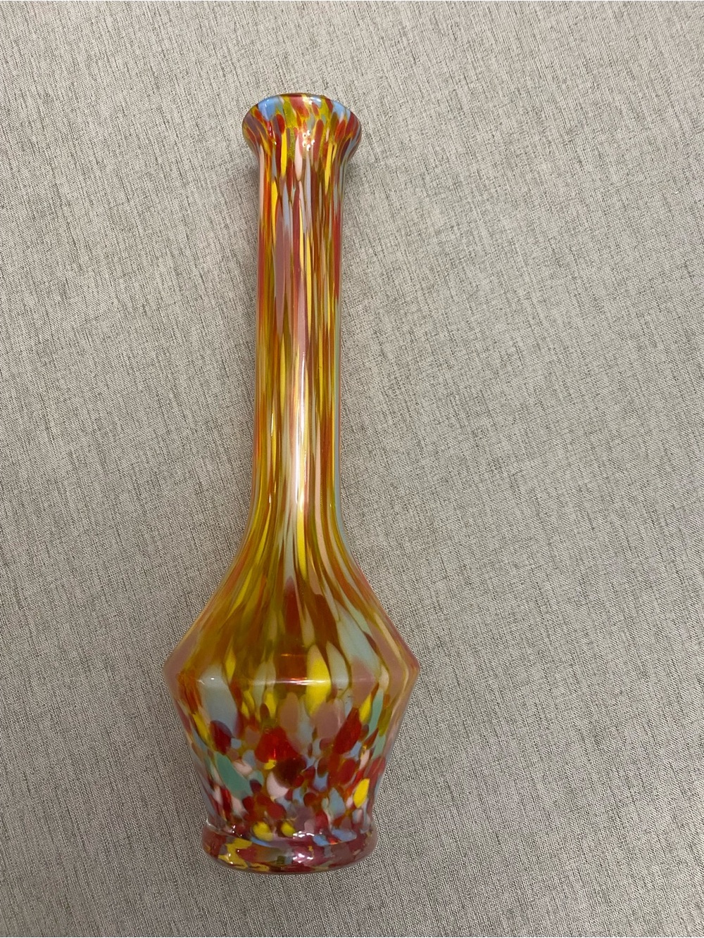 Vintage Art Glass Bud Vase Handblown Multi
Colors TILSO Japan